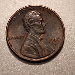 1986 D Lincoln Penny S Is Weak In States" T In Trust
